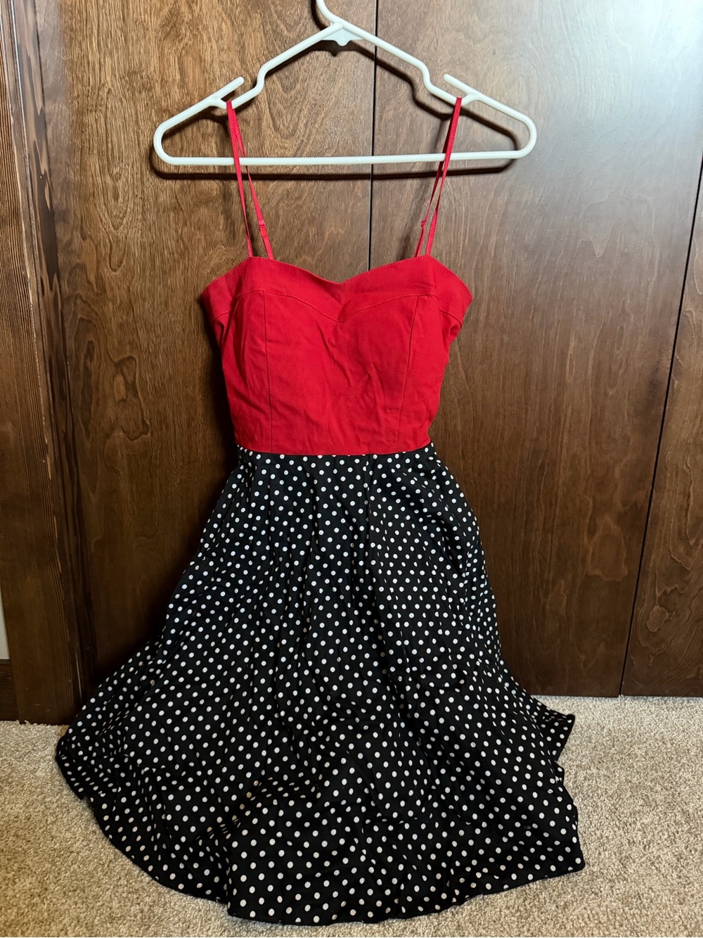 Women’s Vintage Forever 21 Red Polka Dot Fit & Flare Dress